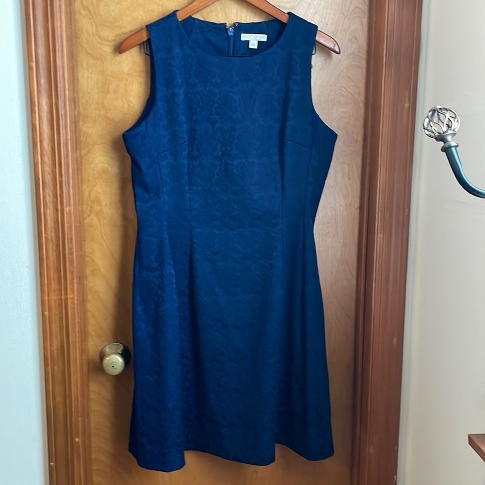 Eva Mendes for NY&Co, Navy blue brocade dress, 12